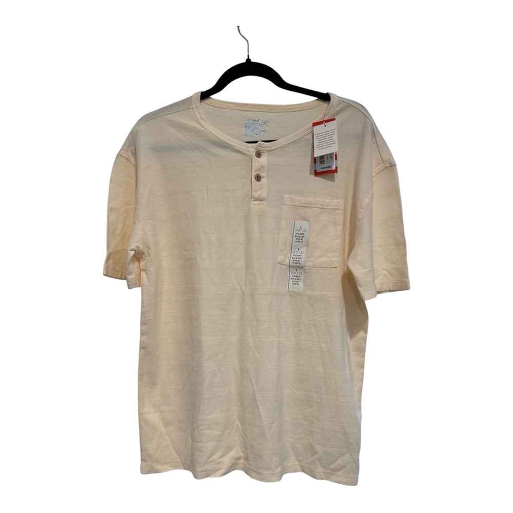 Cat & Jack Kids' Cream Short Sleeve Henley